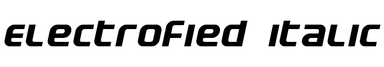 Electrofied Italic font preview