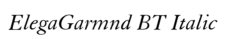 ElegaGarmnd BT Italic font preview