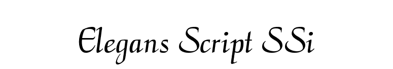 Elegans Script SSi font preview