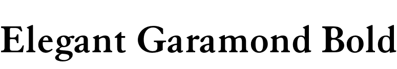 Elegant Garamond Bold font preview