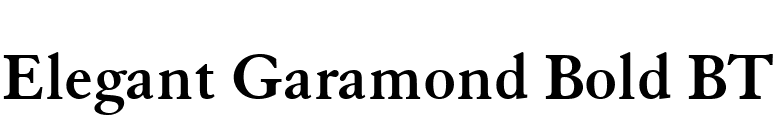 Elegant Garamond Bold BT font preview