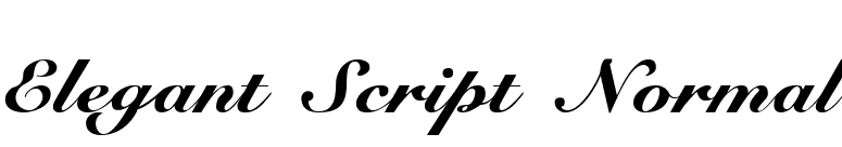 Elegant Script Normal font preview