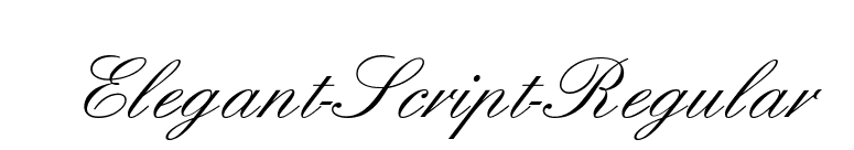 Elegant-Script-Regular font preview