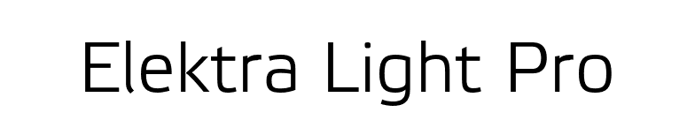 Elektra Light Pro font preview
