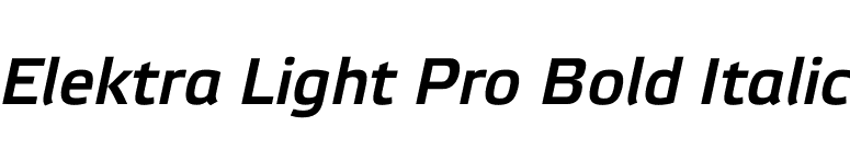 Elektra Light Pro Bold Italic font preview