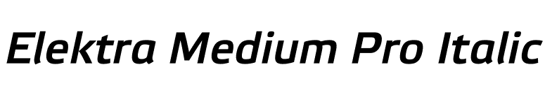 Elektra Medium Pro Italic font preview