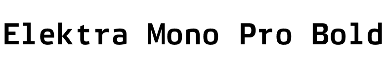 Elektra Mono Pro Bold font preview