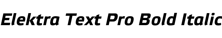 Elektra Text Pro Bold Italic font preview