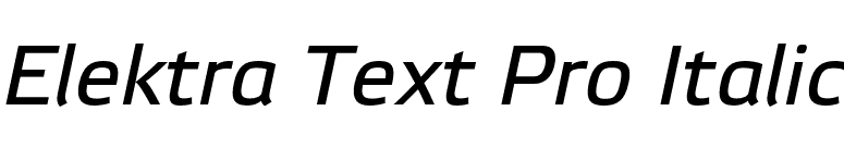 Elektra Text Pro Italic font preview