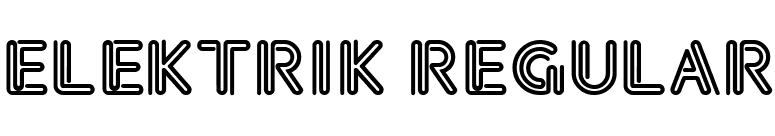 Elektrik Regular font preview