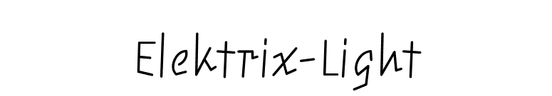 Elektrix-Light font preview
