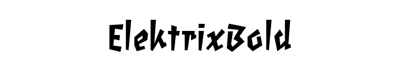 ElektrixBold font preview
