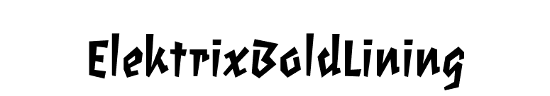 ElektrixBoldLining font preview