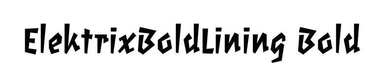 ElektrixBoldLining Bold font preview