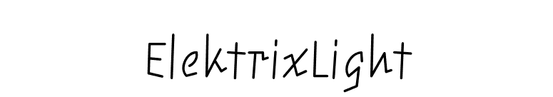ElektrixLight font preview