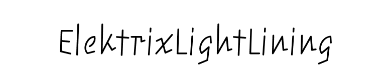 ElektrixLightLining font preview