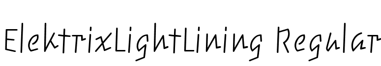 ElektrixLightLining Regular font preview