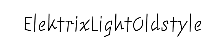 ElektrixLightOldstyle font preview