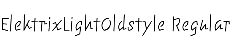 ElektrixLightOldstyle Regular font preview