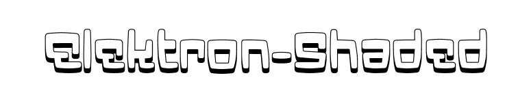 Elektron-Shaded font preview