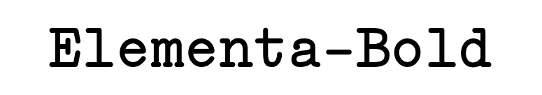 Elementa-Bold font preview