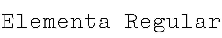 Elementa Regular font preview