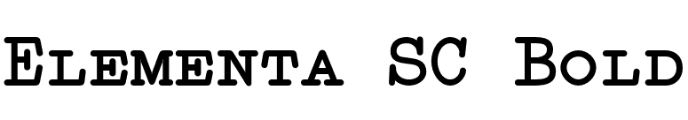 Elementa SC Bold font preview