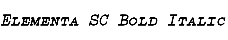 Elementa SC Bold Italic font preview