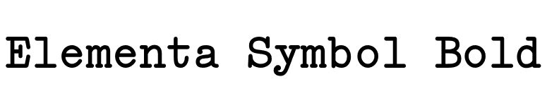 Elementa Symbol Bold font preview
