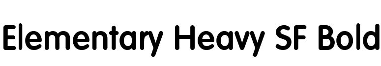 Elementary Heavy SF Bold font preview