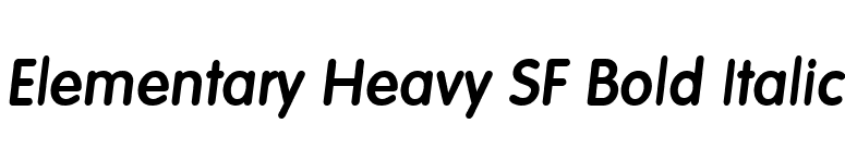Elementary Heavy SF Bold Italic font preview