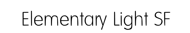 Elementary Light SF font preview