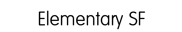 Elementary SF font preview