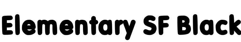 Elementary SF Black font preview