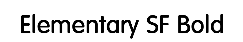 Elementary SF Bold font preview