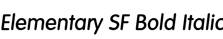 Elementary SF Bold Italic font preview
