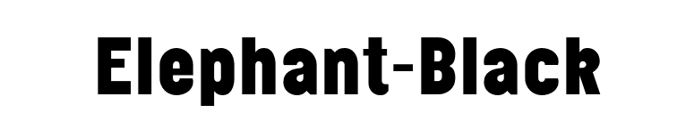 Elephant-Black font preview