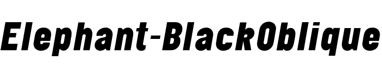 Elephant-BlackOblique font preview