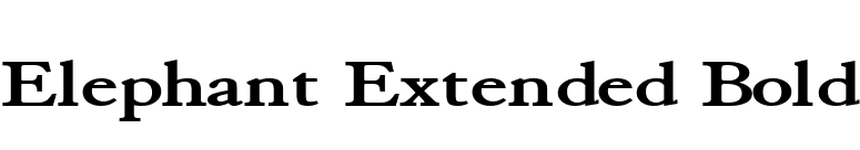 Elephant Extended Bold font preview