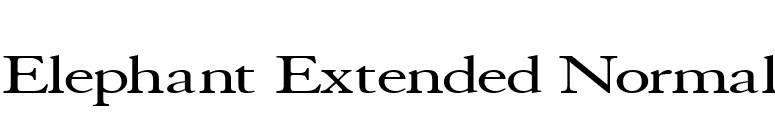 Elephant Extended Normal font preview