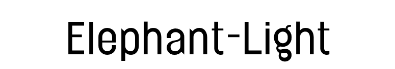 Elephant-Light font preview