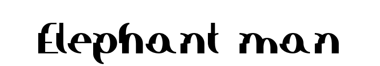 Elephant man font preview