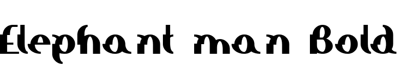 Elephant man Bold font preview