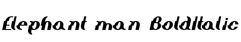 Elephant man BoldItalic font preview