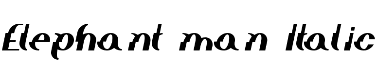 Elephant man Italic font preview