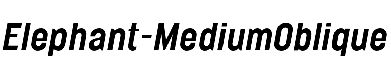 Elephant-MediumOblique font preview