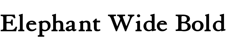 Elephant Wide Bold font preview