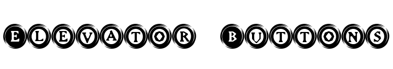 Elevator Buttons font preview