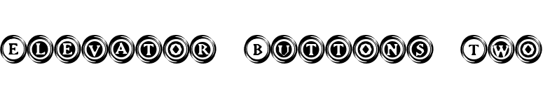 Elevator Buttons Two font preview