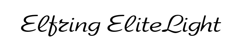 Elfring EliteLight font preview